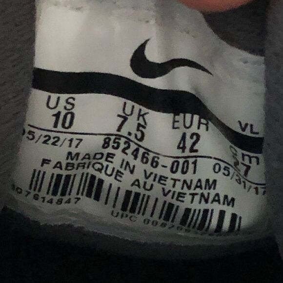 Nike Downshifter 7 womens running shoes lace up sneakers gray white size 10 - Picture 6 of 8